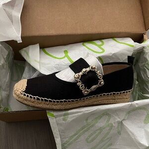 Brand new SAM EDELMAN MADDY MARY JANE ESPADRILLE FLATS size 5.5